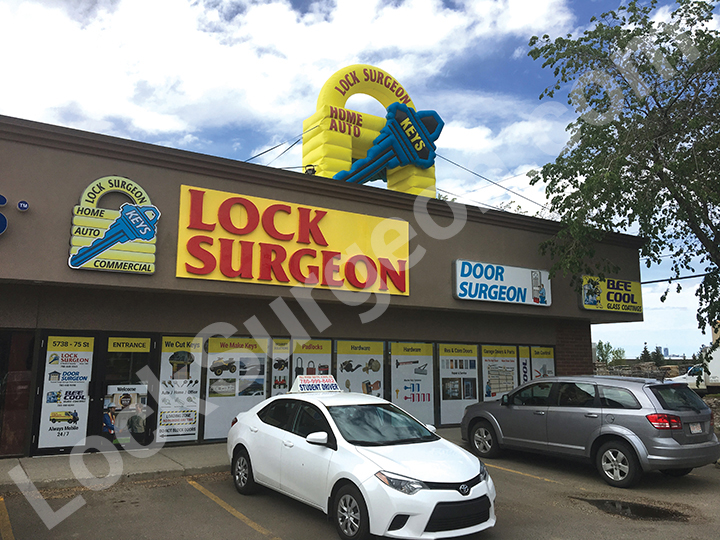 Lock Surgeon's southside location on 5738 - 75st NW Edmonton.
